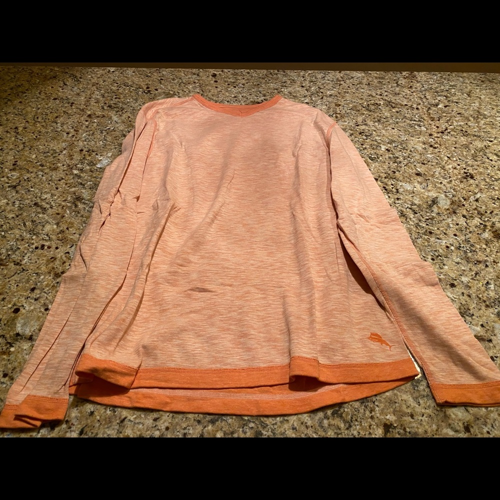 Tommy Bahama Men’s Medium orange reversible long sleeve tee